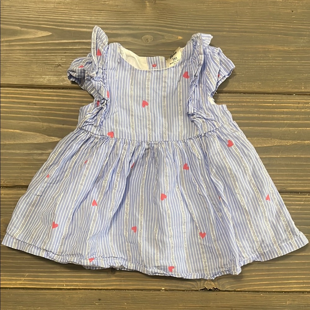 Blue and Pink Striped Baby B’gosh 3 Month Dress